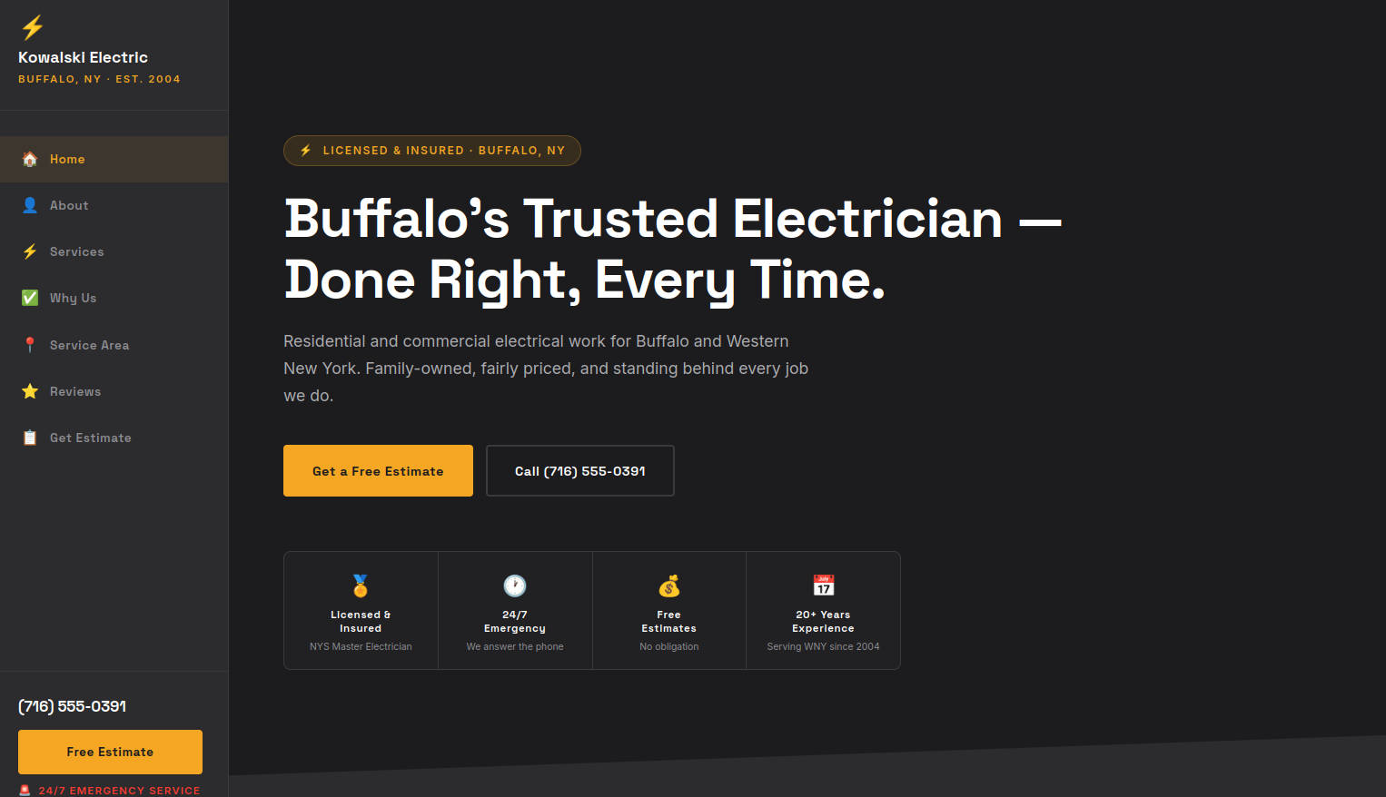 Electrician Theme preview